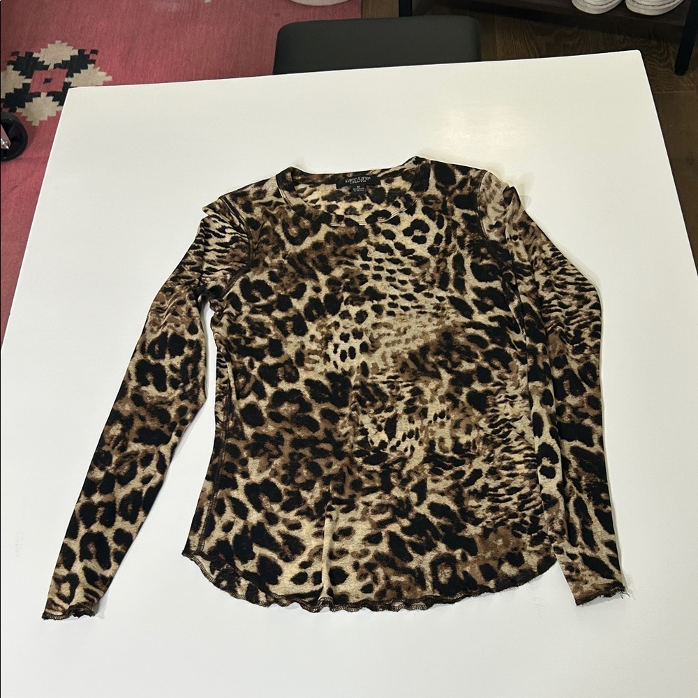 Karen Kane Animal Print Long Sleeve Top